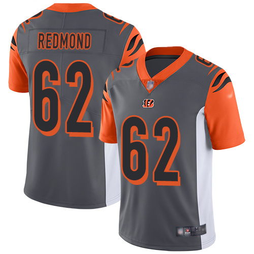 Cincinnati Bengals Limited Silver Men Alex Redmond Jersey NFL Footballl #62 Inverted Legend